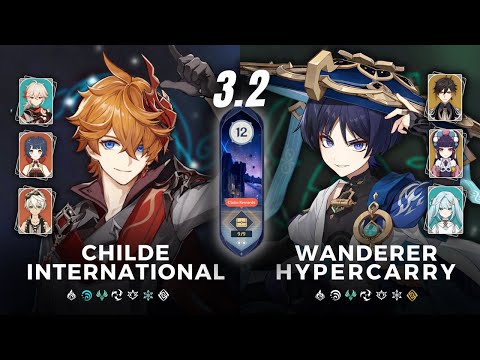 C1 CHILDE INTERNATIONAL & C1 WANDERER HYPERCARRY | Floor 12 | Genshin Impact 3.3 NEW Spiral Abyss