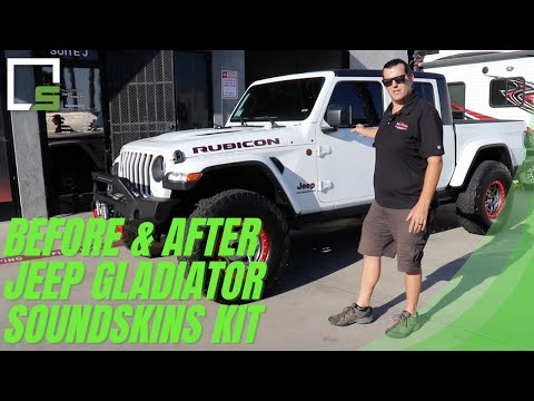 Before/After Sound Proofing a Jeep Gladiator with SoundSkins' Pre-Cut Kit
