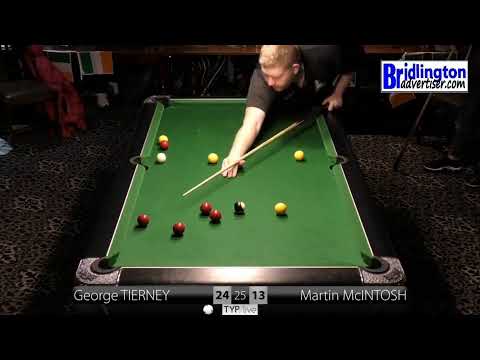 Martin McIntosh vs George Tierney | Pot: £45,000 | Race to 25 | Blackball Rules (rerun)