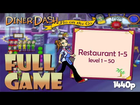 Diner Dash: Flo on the Go (PC) - FULL GAME 'Longplay' 1440p60 Walkthrough - No Commentary