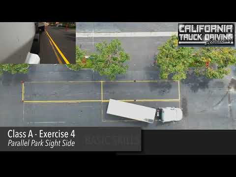 California Truck Driving Academy.- Class A - Parallel Park Sight Side