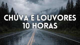 Uma estrada tranquila com chuva e piano para orar, ler a bíblia, acalmar, refletir