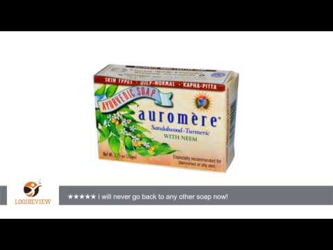Bulk Saver Pack 5x2.75 OZ : Auromere Ayurvedic Bar Soap Sandalwood-Turmeric | Review/Test