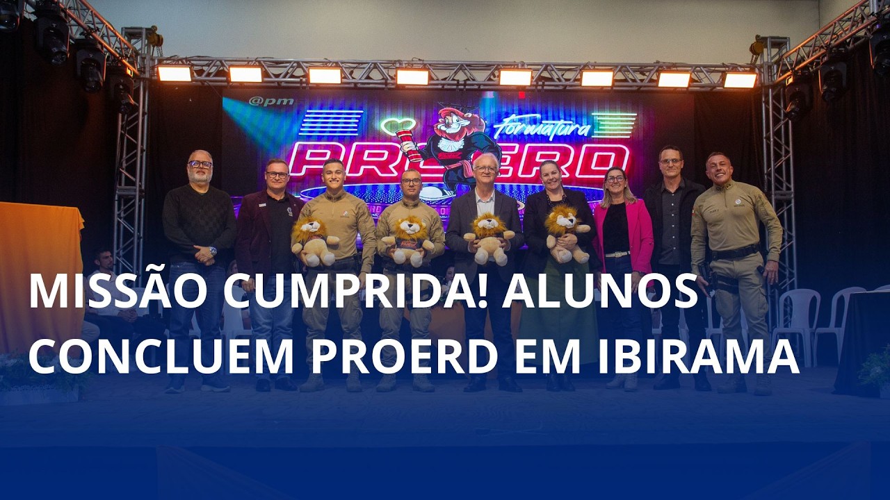 Missão cumprida! Alunos concluem Proerd em Ibirama 🦁