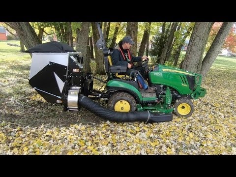 Leaf Eater!  Check Out the New Terra King TKV20 MCS for Compact Tractors!