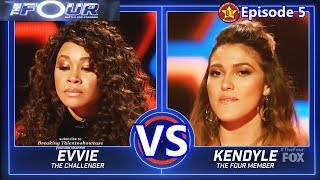 Kendyle Paige vs Evvie Mckinney  with Results  &amp;Comments The Four S01E05 Ep 5