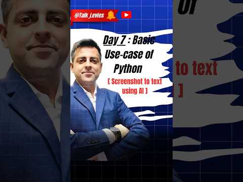 🖼️ Day 7 | Python & AI for Finance Professionals – Convert Screenshots to Text! #reels #aishorts