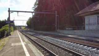 preview picture of video 'Circulation de trains ICN, IR et RER en gare de Matran (Suisse)'