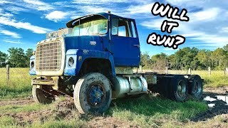 OLD Ford Semi Truck RUSTING in a COW Paddock for YEARS! Will it START?