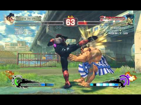 nonoGT75 [E.Honda] vs MastaKilla-7 [Bison] USF4 Online Ranked Matches - PSN