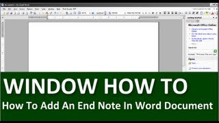 How-To Add An End-Note In Word Document | Tips & Tricks | Free Tech Tutorials From MindGuruTV