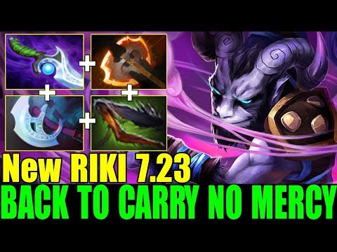 Cancer Carry [Riki] Back To Meta With Battle Fury Build is Too OP 22KiLLs 7.23 Dota2