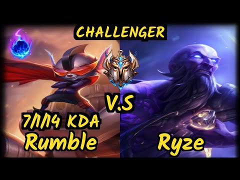 Beansu (RUMBLE) vs RYZE - 7/1/14 KDA TOP CHALLENGER GAMEPLAY - EUW