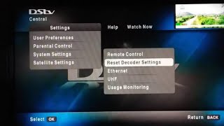 How to run a Factory Default Settings on your Dstv Zappa Decoder