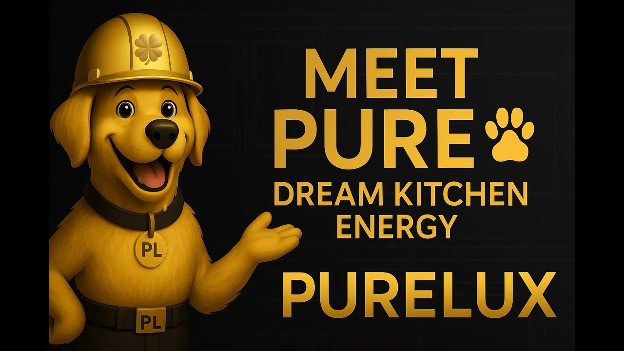 Meet PURE | PURELUX Kitchen Remodeling Mascot 🐶✨ Transform Your Dream Kitchen