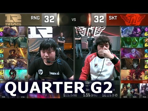 SKT vs RNG - Game 2 Quarter Finals Worlds 2016 | LoL S6 World Championship SK Telecom T1 vs RNG G2