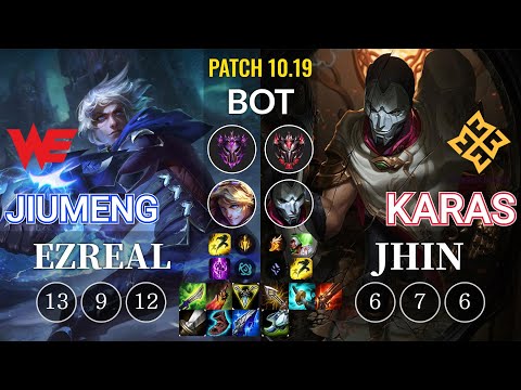 WE Jiumeng Ezreal vs EM Karas Jhin Bot - KR Patch 10.19