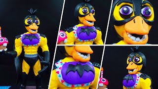 Making Chica Vs Freddy mod Batman Superheroes 🎪 Five Night At Freddy Clay Figure Superheroes