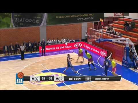 Kaba's dunk ends a perfect team play by Mega Leks (Mega Leks - Mornar, 19.11.2016)