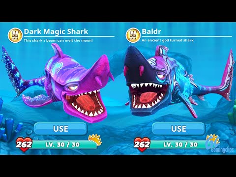 DARK MAGIC SHARK vs BALDR in Hungry Shark World
