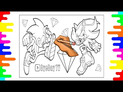 👀 Sonic vs Shadow Coloring Pages | Sonic 3 Predictions