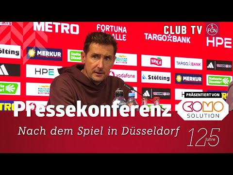 The press conference with Daniel Thioune & Miro Klose after the match in Düsseldorf
