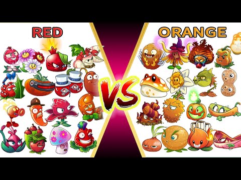 PvZ 2 Challenge | ORANGE Plants Vs RED Plants - Which Team Plant Will Win - Plant vs Plant