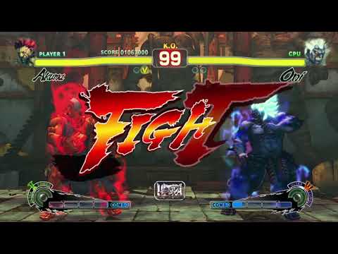 Ultra Street Fighter 4 - True Shin Akuma VS Dark Oni(Divine Demon Battle).
