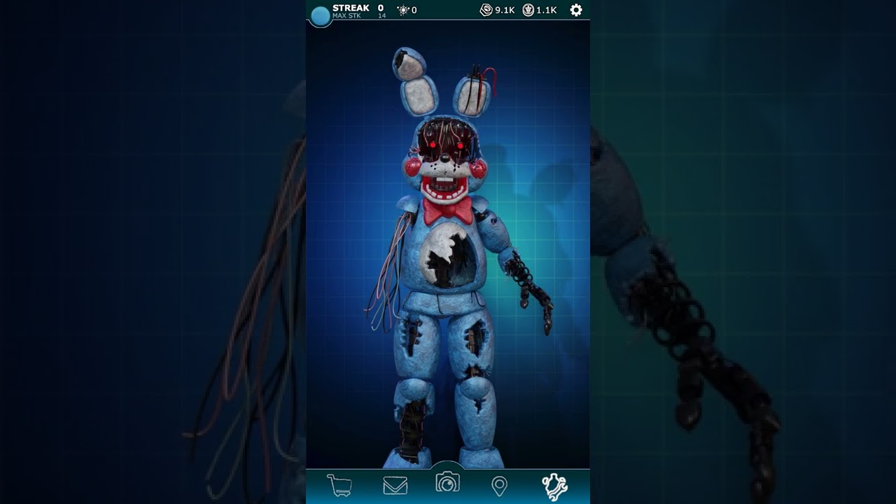 FNAF AR Withered Toy Bonnie jumpscare and workshop animation #fnaf #shorts