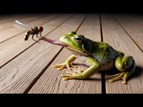 RARE : Une Grenouille Attrapant une Mouche à une Vitesse Folle!!! SLOW MOTION 4K