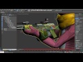 [3ds max] 총 드는 포즈 만들어 보기