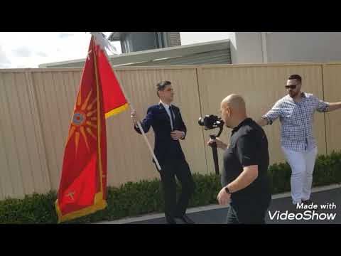 Old Traditions at a Macedonian Wedding Grooms Home Sydney (Flag, bread, shaving, shoes, gifts, pig)