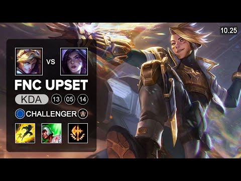 FNC Upset Ezreal Bot vs Kai'Sa - EUW Challenger Patch 10.25