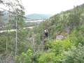 David goes zip lining in Newfoundland
