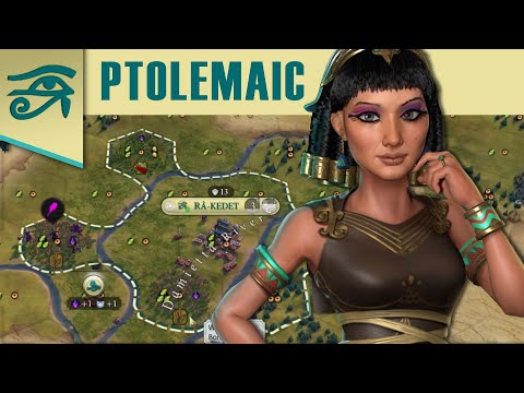 Civ 6 Egypt | Cleopatra Ptolemaic  - Rulers of Sahara - Gameplay on Deity