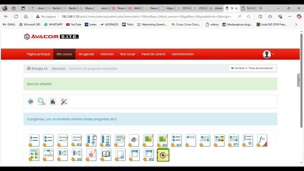 3.2.7 Crear ejercicio Pregunta arrastrable