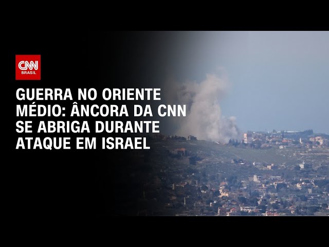Âncora da CNN se abriga durante ataques em Tel Aviv | CNN NEWSROOM