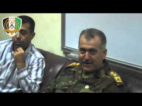 كلمة العقيد عبد الجبار العكيدي قائد المجلس الثوري العسكري في حلب أثناء زيارته لمقر لواء التوحيد في حلب