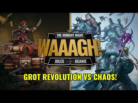 STOP DYING YOU COWARDS! Grot Revolution Army Vs Chaos 1,000 Point Bat Rep