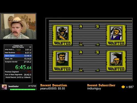 Cowboy Kid NES speedrun in 26:31 by Arcus
