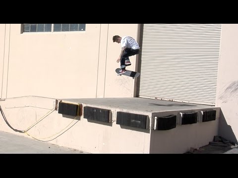 Cody McEntire Nollie bs big spin Gardenia bump over loading dock raw