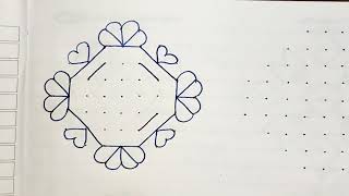 9*3*3 dots kolam| simple rangoli designs| Easy rangoli designs|