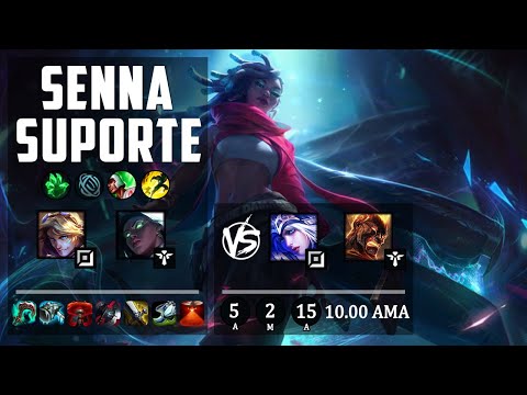 Senna Suporte VS Brand (Como jogar runas itens build lol 2020 s10)