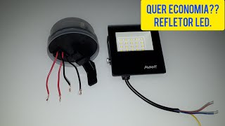 Instalação de Relé fotocélula com Refletor Led