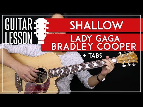 Shallow Guitar Tutorial - Lady Gaga Bradley Cooper Guitar Lesson 🎸|No Capo + Fingerpicking + Cover|