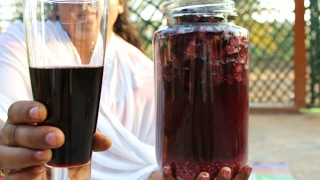 HEALTHY HOME MADE RED WINE | HEALTHY GRAPE WINE | VILLAGE FOOD