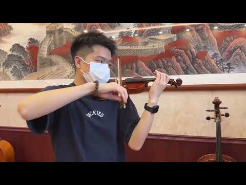 Handmade 1/10 Violin Outfit–One Piece Flamed Maple Back,Sweet Tone, Case&bow image 8