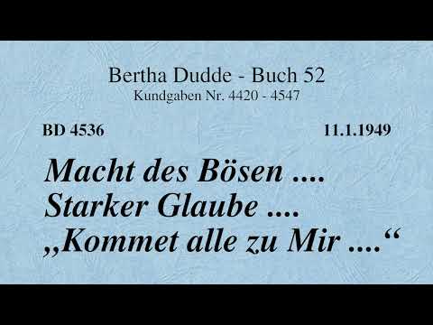 BD 4536 - MACHT DES BÖSEN .... STARKER GLAUBE .... "KOMMET ALLE ZU MIR ...."