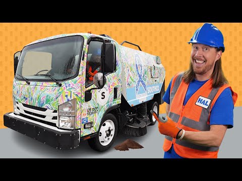 Street Sweeper for Kids | Awesome Vehicles for Children | Handyman Hal Street Sweeping