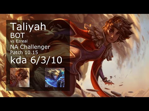 Taliyah Bot & Pantheon vs Ezreal & Thresh - NA Challenger 6/3/10 Patch 10.15 Gameplay